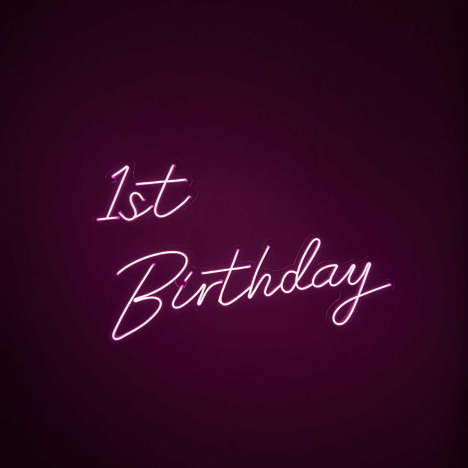 "1st Birthday" Neon Sign