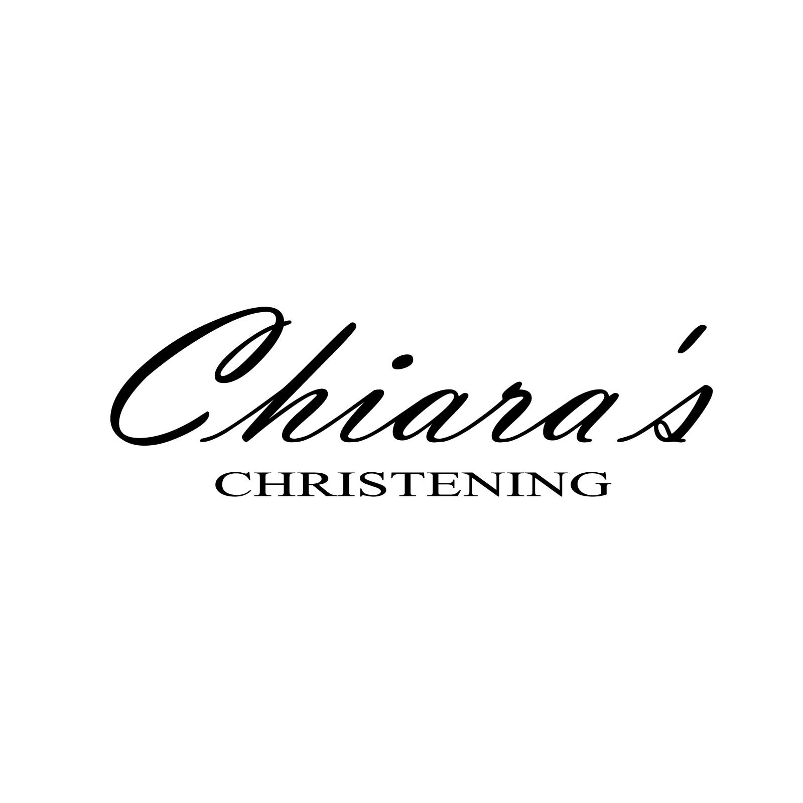 "Chiara's Christening" Decal