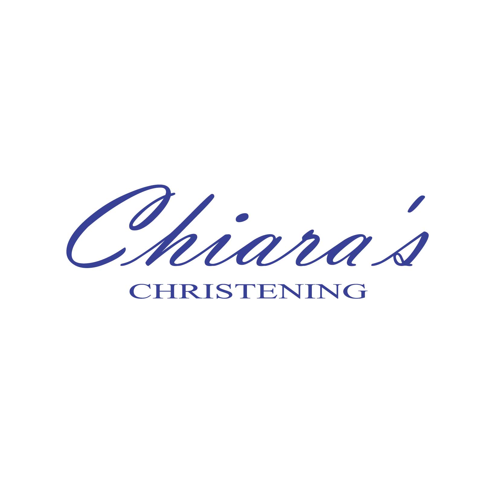 "Chiara's Christening" Decal