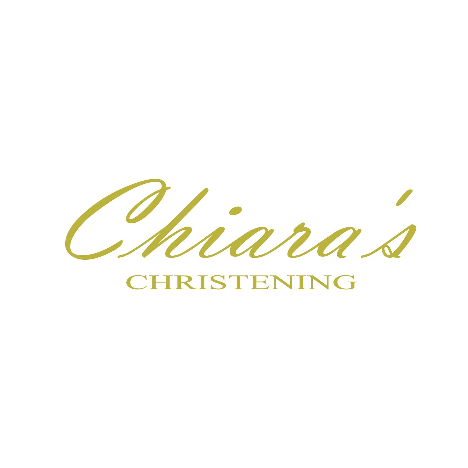"Chiara's Christening" Decal