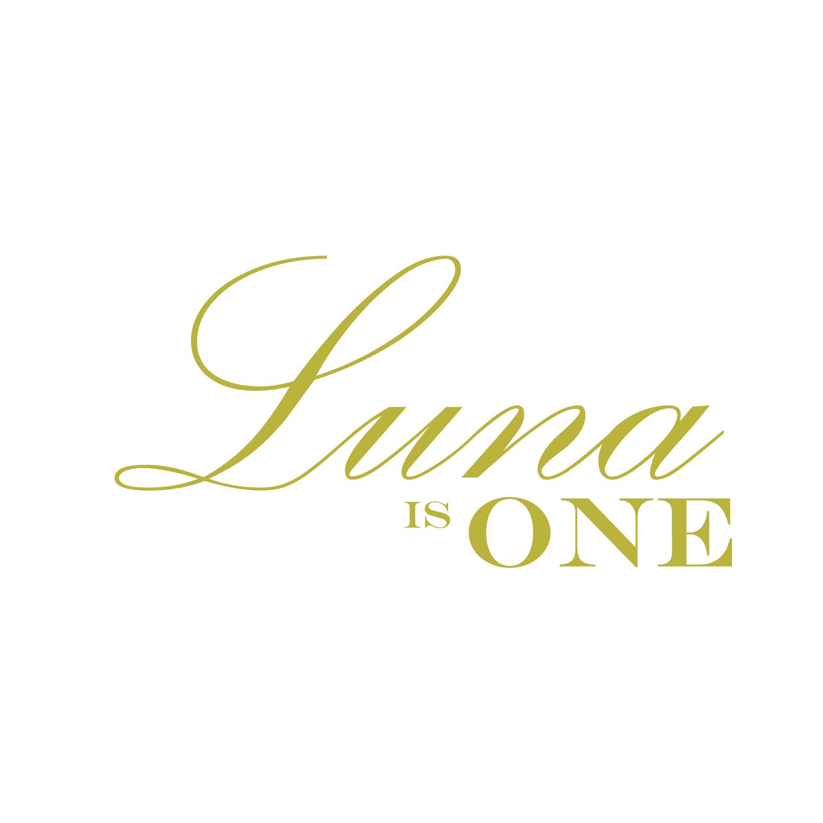 "Luna is One" Decal