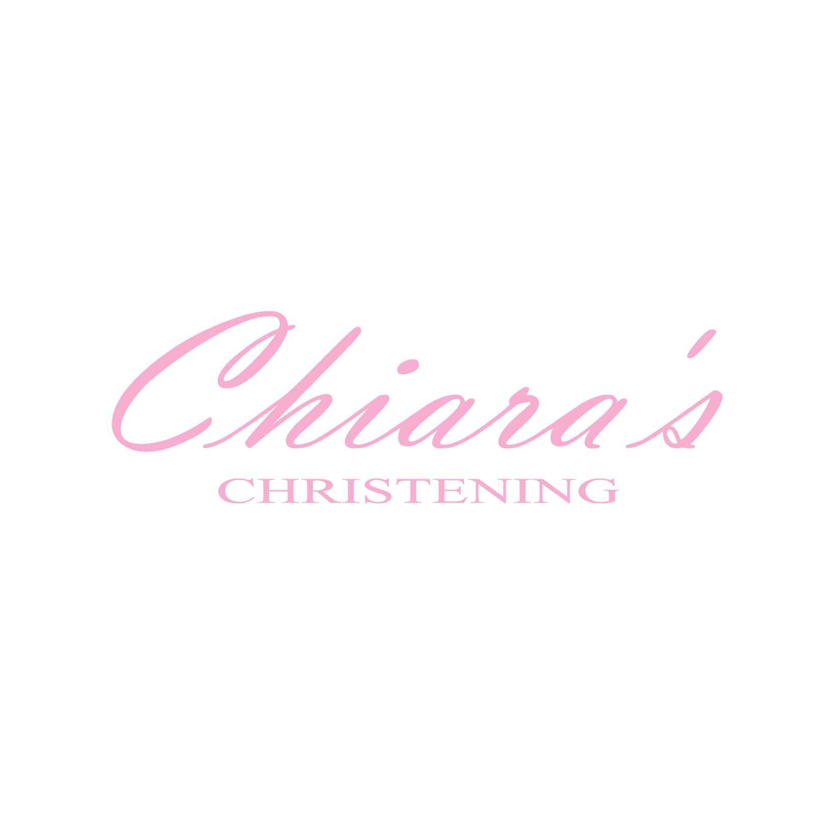"Chiara's Christening" Decal
