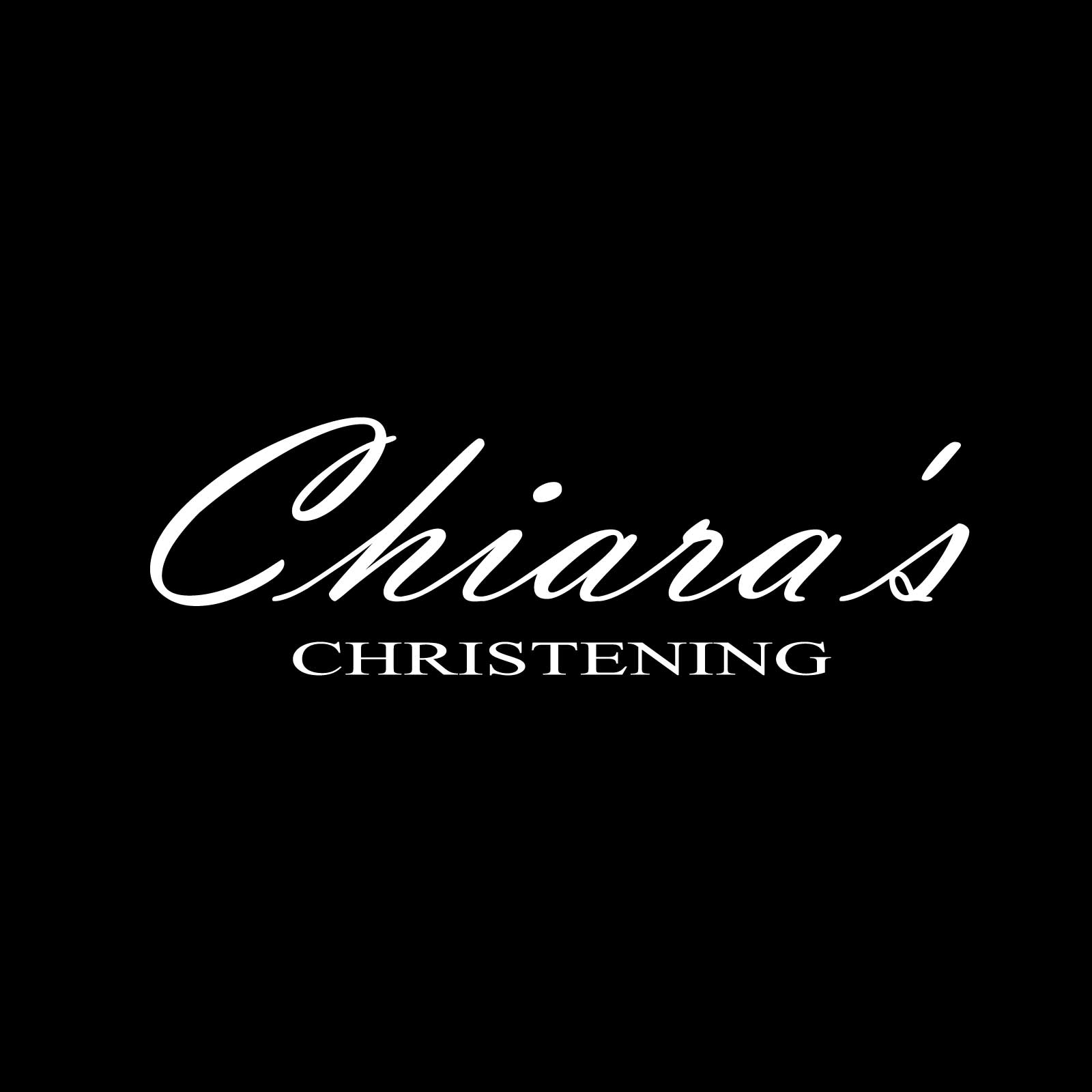 "Chiara's Christening" Decal