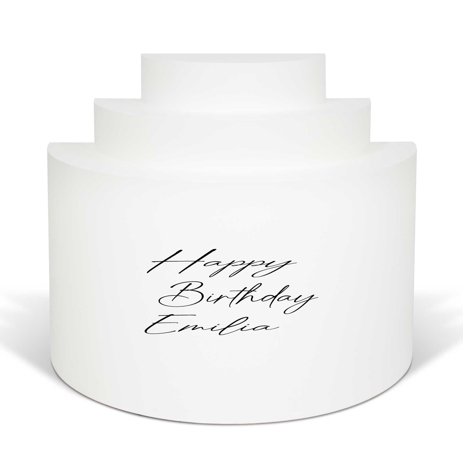 "Happy Birthday Emilia" Decal