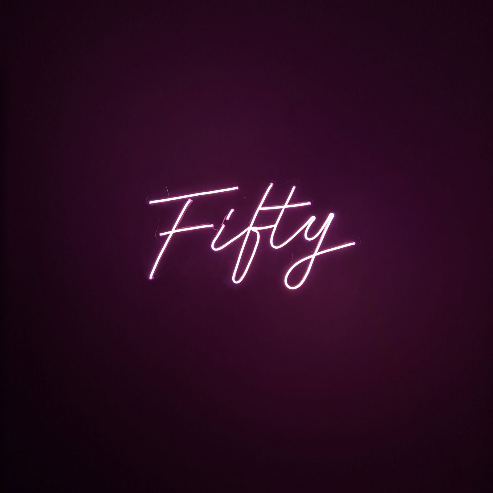 "Fifty" Neon Sign