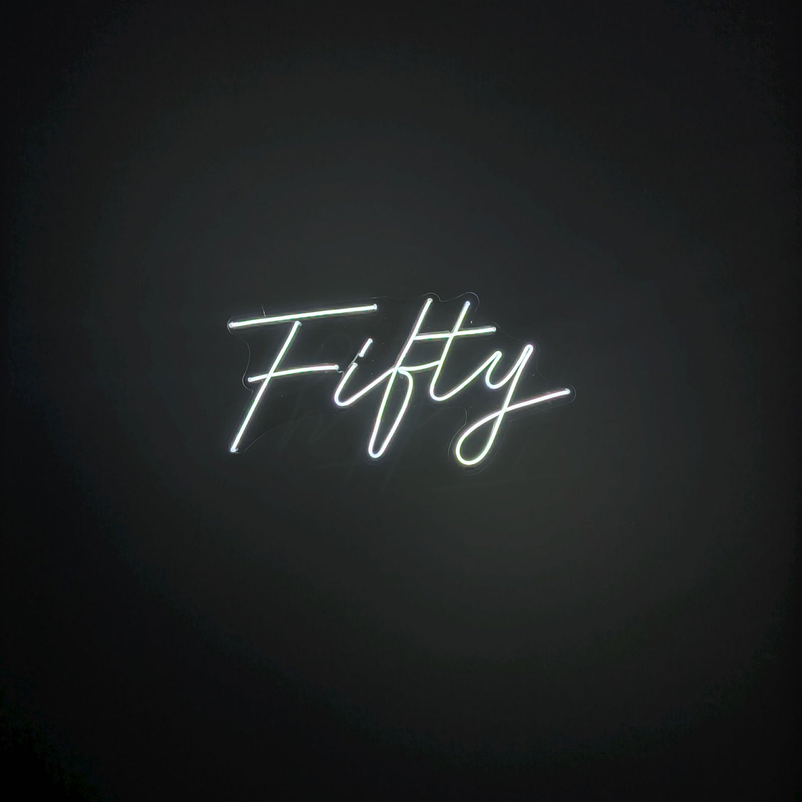 "Fifty" Neon Sign