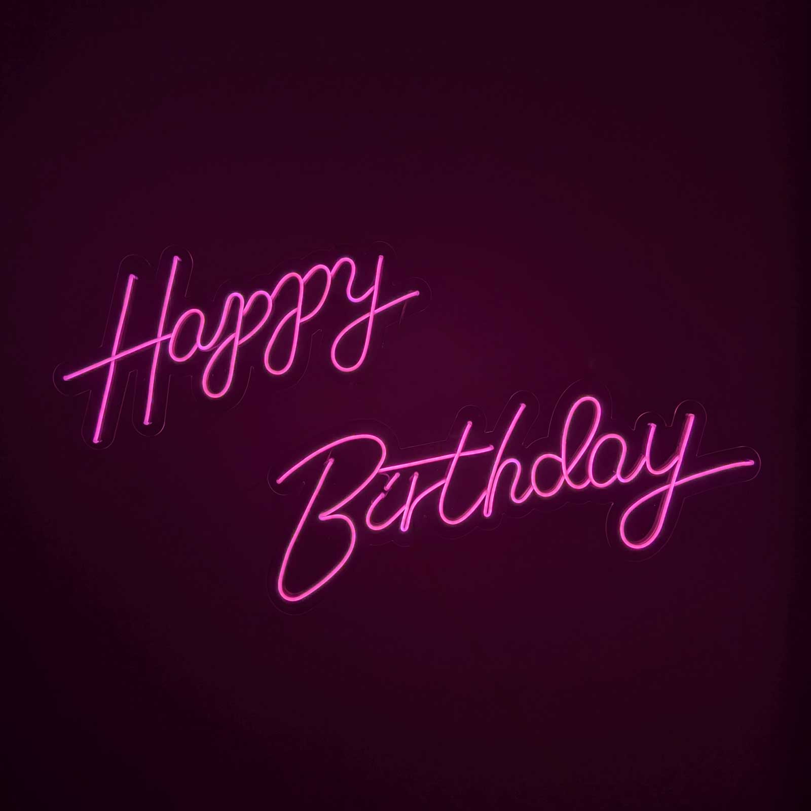 "Happy Birthday" Neon Sign