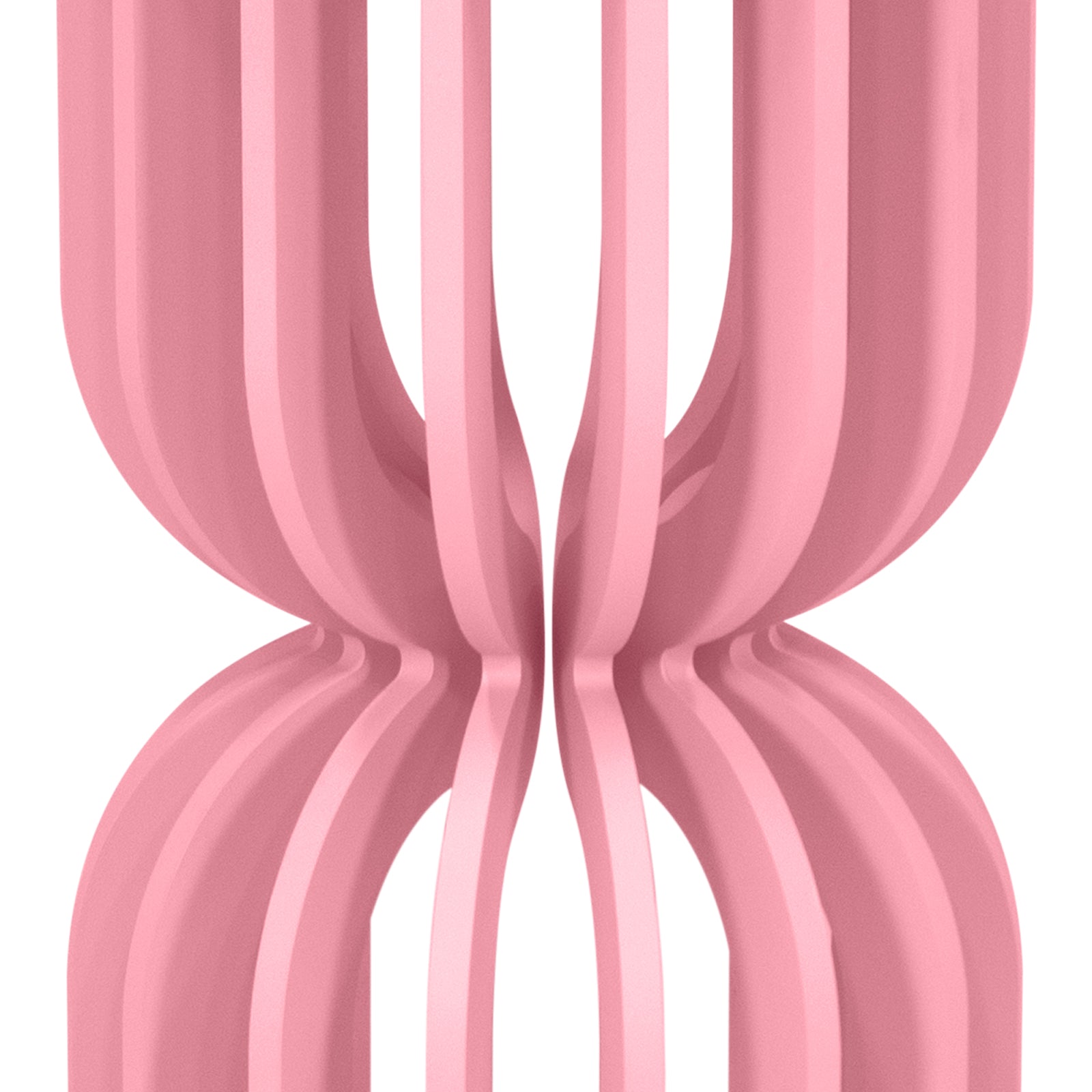 Pink Slatted Hour Glass Cake Plinth