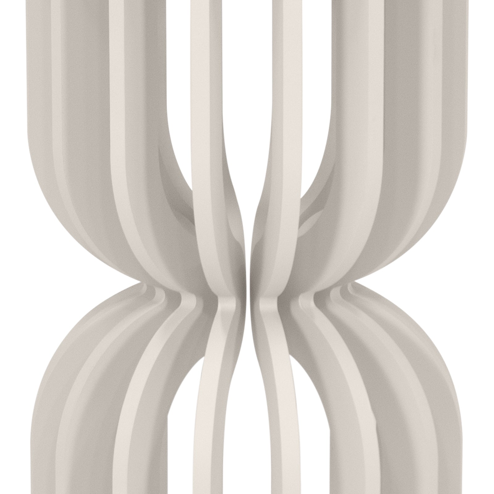 Beige Slatted Hour Glass Cake Plinth