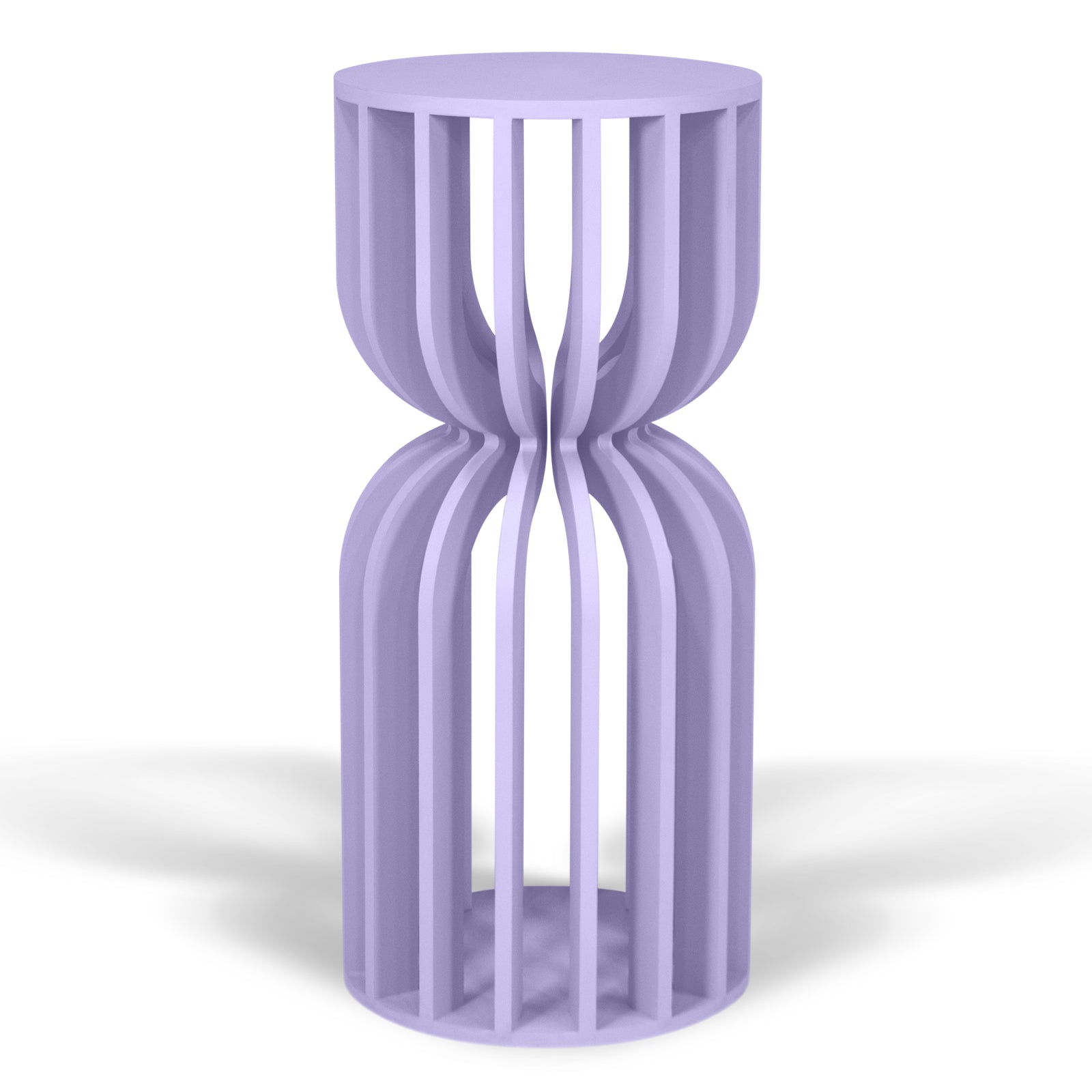 Lilac Slatted Hour Glass Cake Plinth