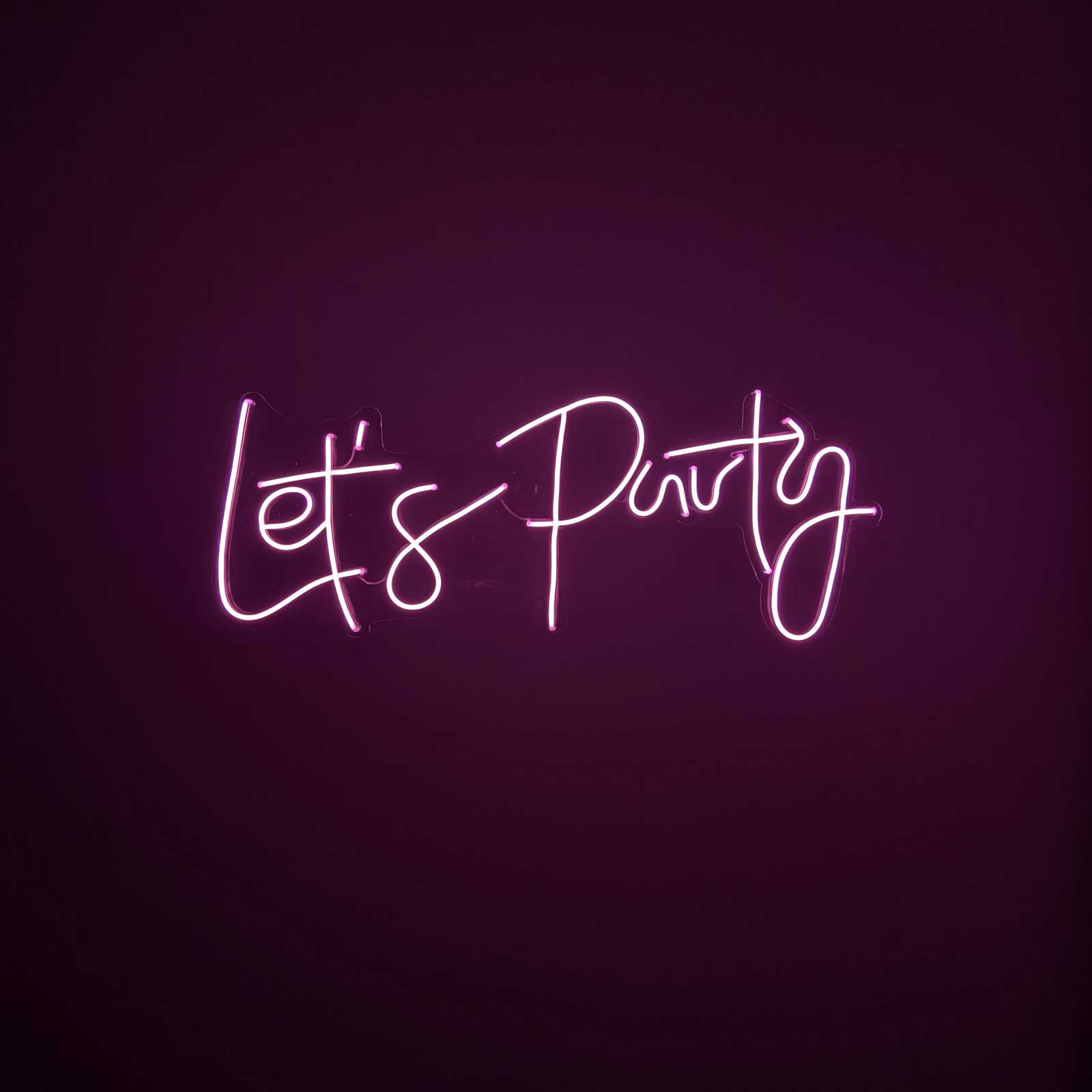 "Lets Party" Neon Sign