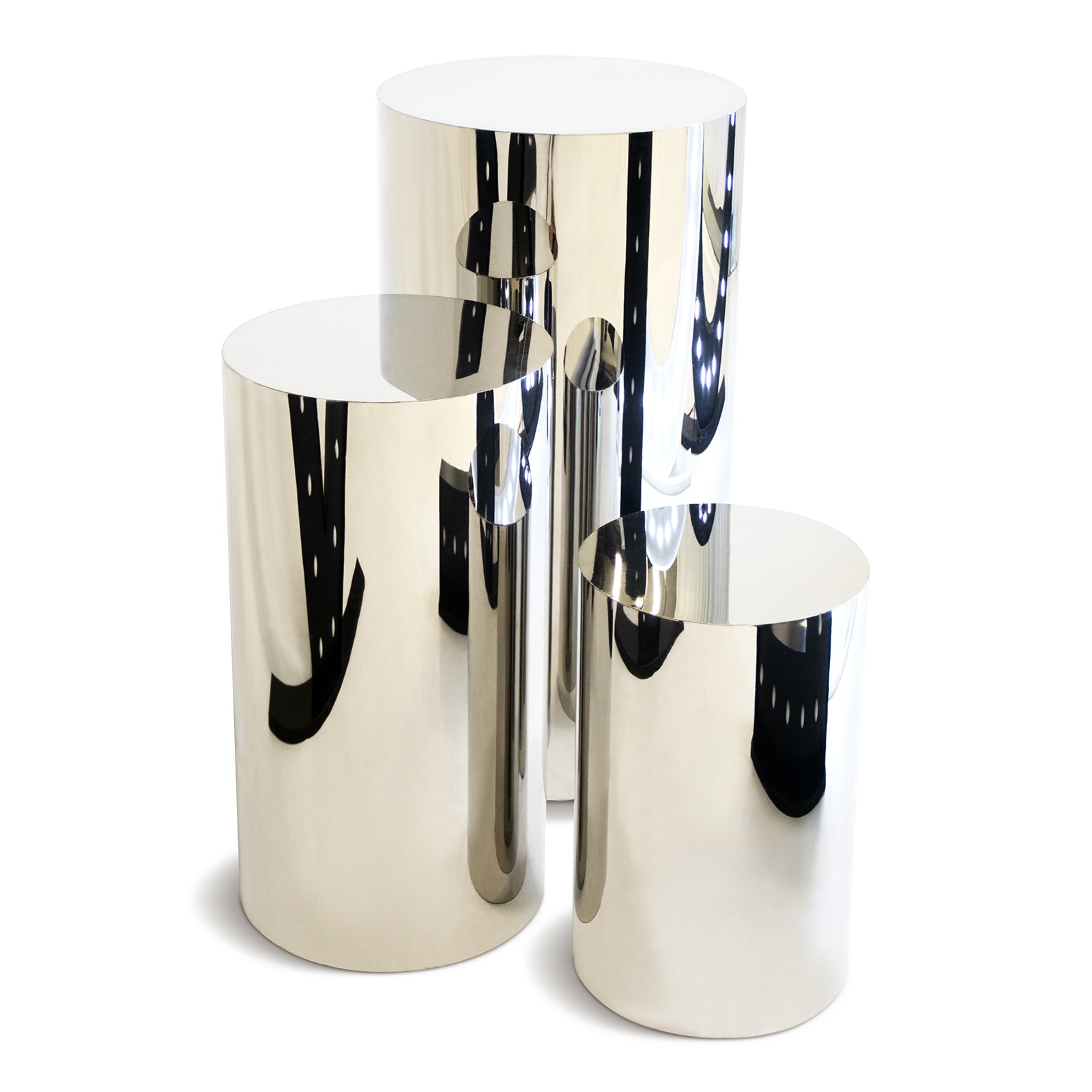 Silver Round Cake Plinth