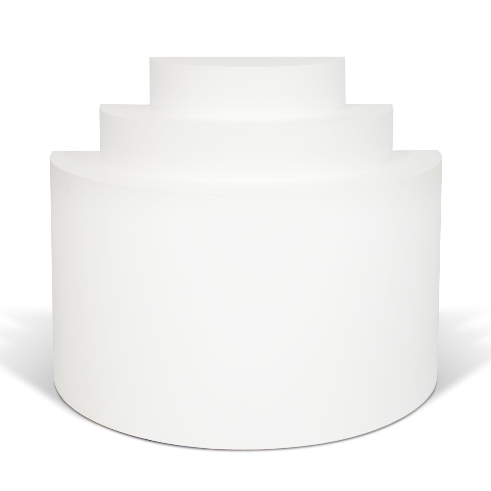 White Three Tier Cake Plinth