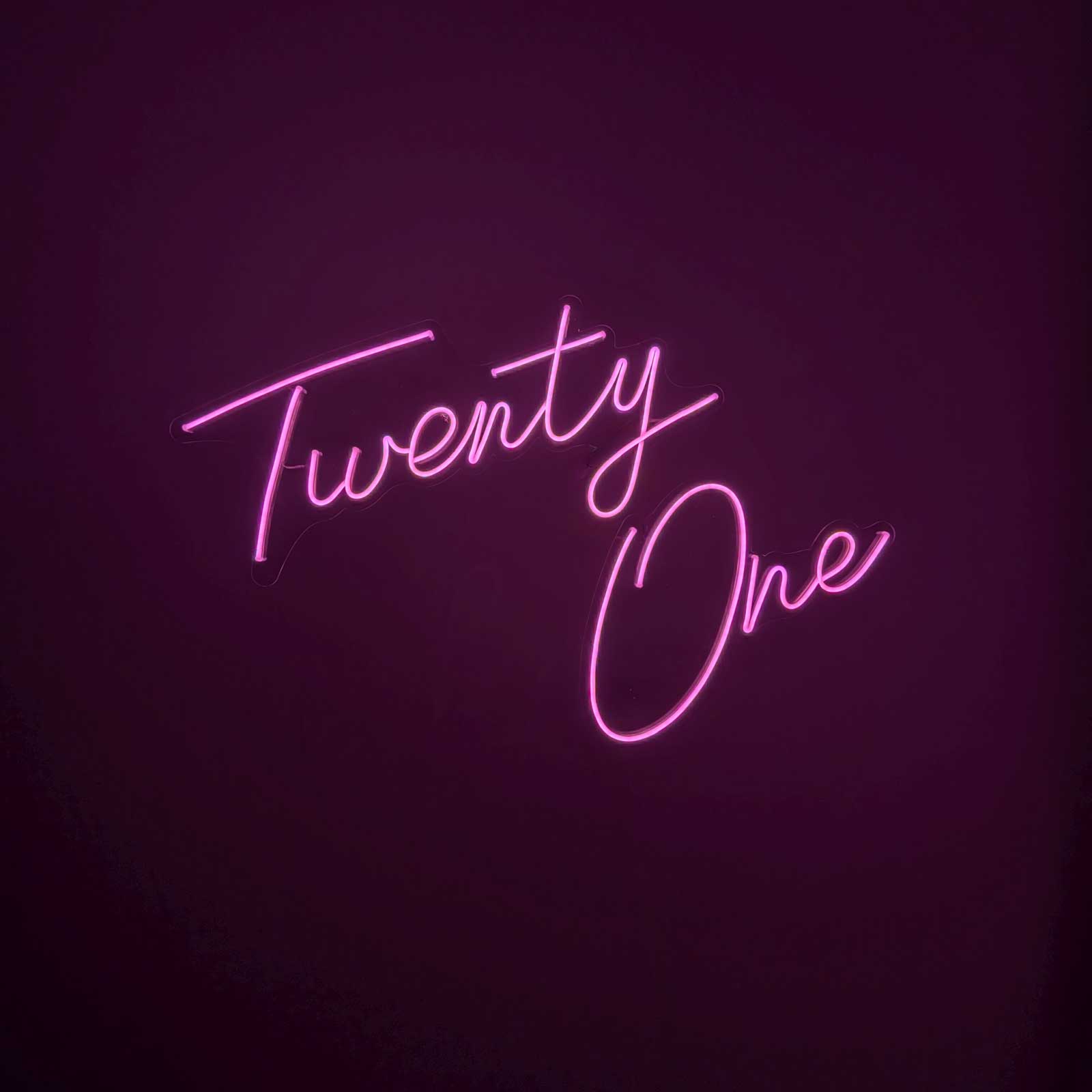 "Twenty One" Neon Sign