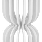 White Slatted Hour Glass Cake Plinth
