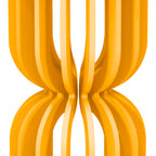 Yellow Slatted Hour Glass Cake Plinth