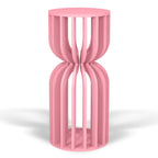 Pink Slatted Hour Glass Cake Plinth