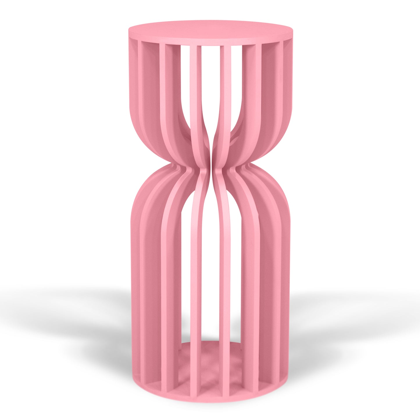 Pink Slattered Hour Glass Cake Plinth