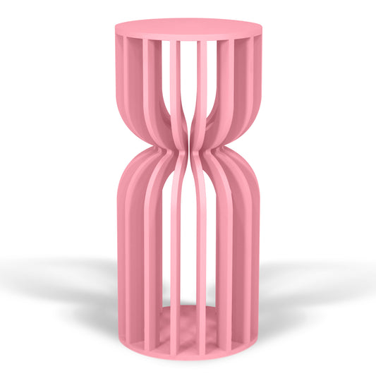Pink Slattered Hour Glass Cake Plinth