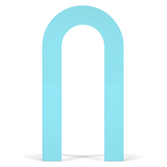 Blue Half Ripple Hollow Arch Backdrop