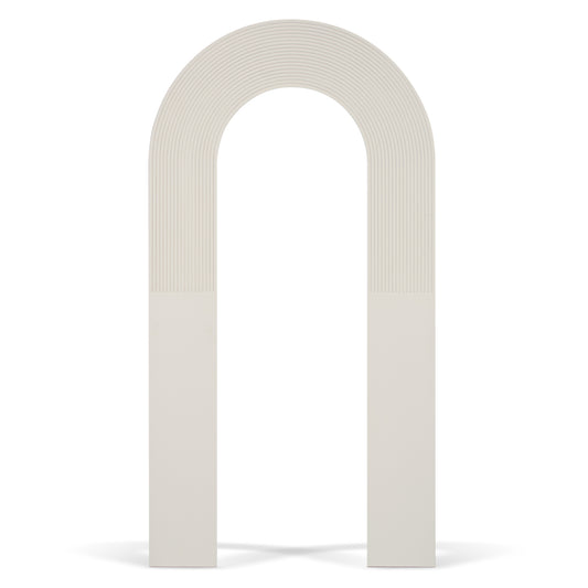 Beige Half Ripple Hollow Arch Backdrop