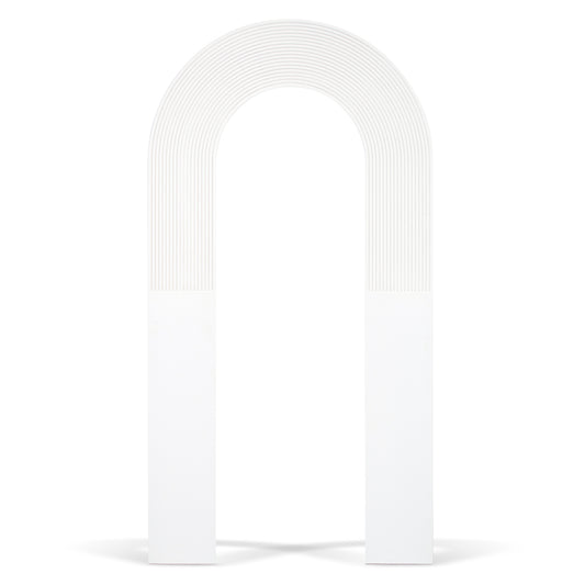White Half Ripple Hollow Arch Backdrop